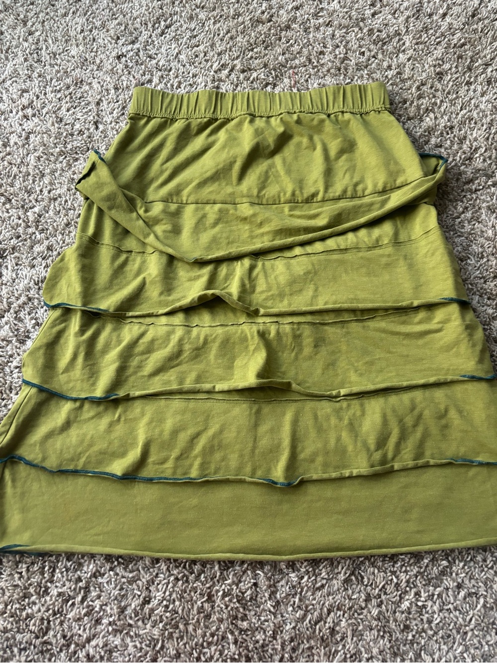 Matilda Jane Olive Green Tiered A-Line Skirt